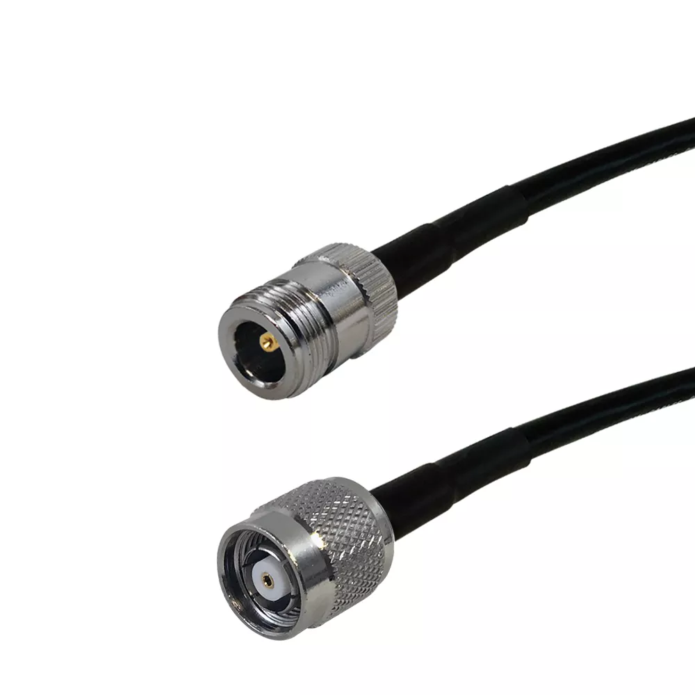 RG174N-Type Female to TNC-RP (Reverse Polarity) Male Cable - 1 ft