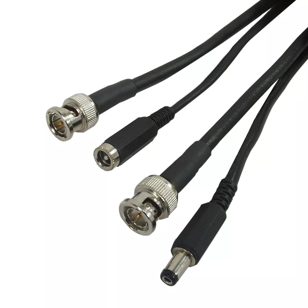 RG59 BNC Security Camera Cable + Dc Power (2.1 mm M/F) - 100 ft