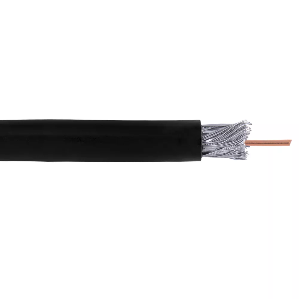 RG6 18 awg CCS Direct Burial Bulk Cable - 1000 ft - Black