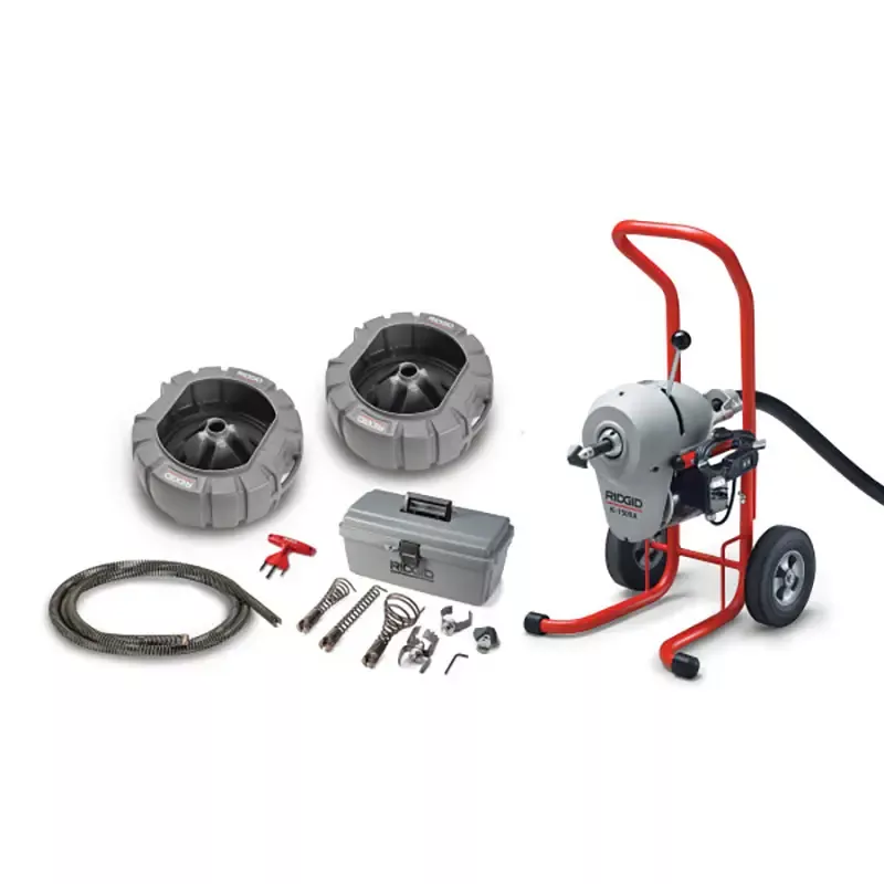 RIDGID 23712 Sectional Drain Cleaning Machine with A-1 Mitt, A-12 Pin Key