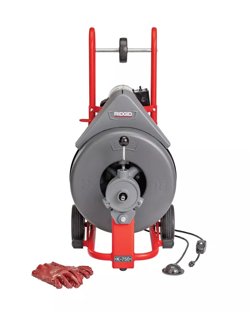 RIDGID 51402 K-750 Drain Cleaning Drum Machine with AUTOFEED, 0.63" Pigtail