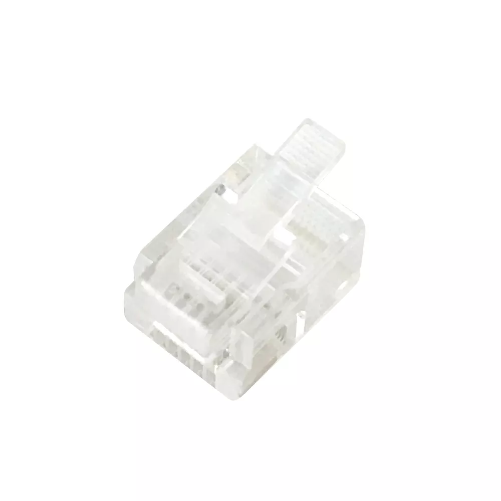 RJ12 Plug for Round Cable (6P6C) - Pack of 100