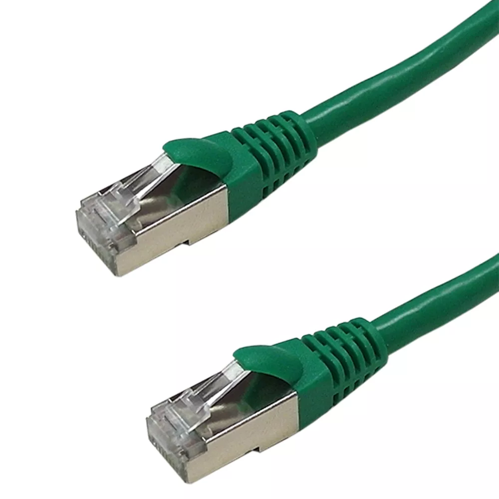 RJ45 Cat6A SSTP 10 gb Molded Shielded Patch Cable -Premium Fluke Patch Cable - 1 ft - Yellow