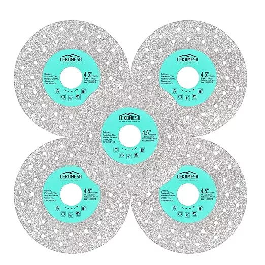 Rock Slab Grinding Disc - 4.5 inch Glass Cutter Disc (5pcs), Granite Cutting Blade, Diamond Grinder Wheel for Rock Slab, Stone, Tile, Marble, Granite, Glass Diamond Saw Blades