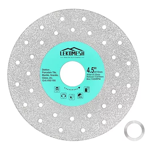 Rock Slab Grinding Disc - 4.5 inch Glass Cutter Disc, Granite Cutting Blade, Diamond Grinder Wheel for Rock Slab, Stone, Tile, Marble, Granite, Glass Diamond Saw Blades