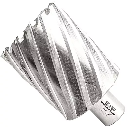 S&F STEAD & FAST Mag Drill Bits 2" Diameter 2" Cutting Depth, 1Pc, Annular Cutter with Pilot Pin for Magnetic Drill Press