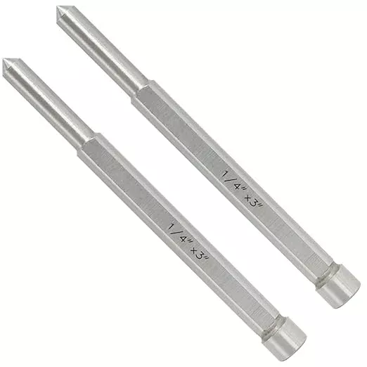 S&F STEAD & FAST Pilot Pin for Annular Cutter 2-Pc, 1/4" x 3", for Mag Drill Bit Cutting with Depth of Cut 1"