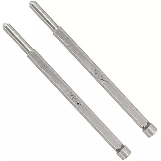 S&F STEAD & FAST Pilot Pin for Annular Cutter 2-Pc, 1/4" x 4", for Mag Drill Bit Cutting with Depth of Cut 2"