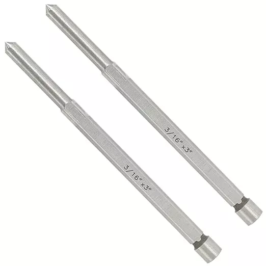 S&F STEAD & FAST Pilot Pin for Annular Cutter 2-Pc, 3/16" x 3", for Mag Drill Bit Cutting Diameter 7/16" DOC 1"