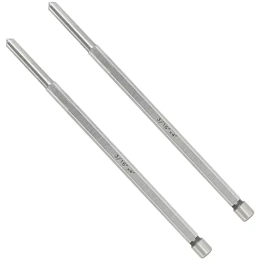 S&F STEAD & FAST Pilot Pin for Annular Cutter 2-Pc, 3/16" x 4", for Mag Drill Bit Cutting Diameter 7/16" DOC 2"