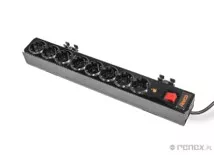 Schuko 10A (8 Sockets) Energy Rail Horizontal 900mm (35.50")