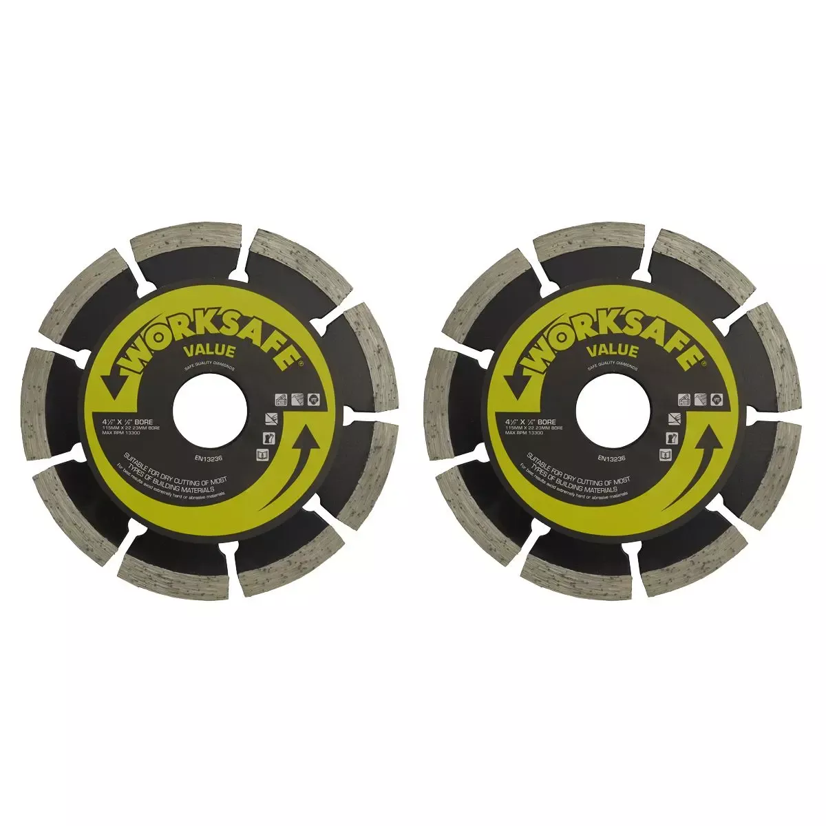 Sealey Ø115 x Ø22mm Value Diamond Blades - Pack of 2
