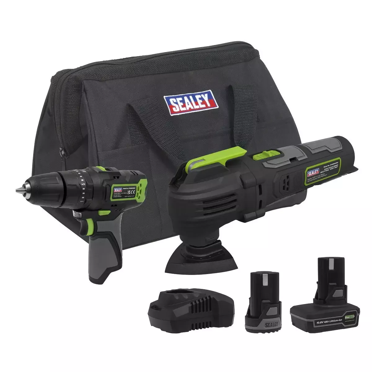 Sealey 2 x 10.8V SV10.8 Series Combi Drill & Multi-Tool Kit