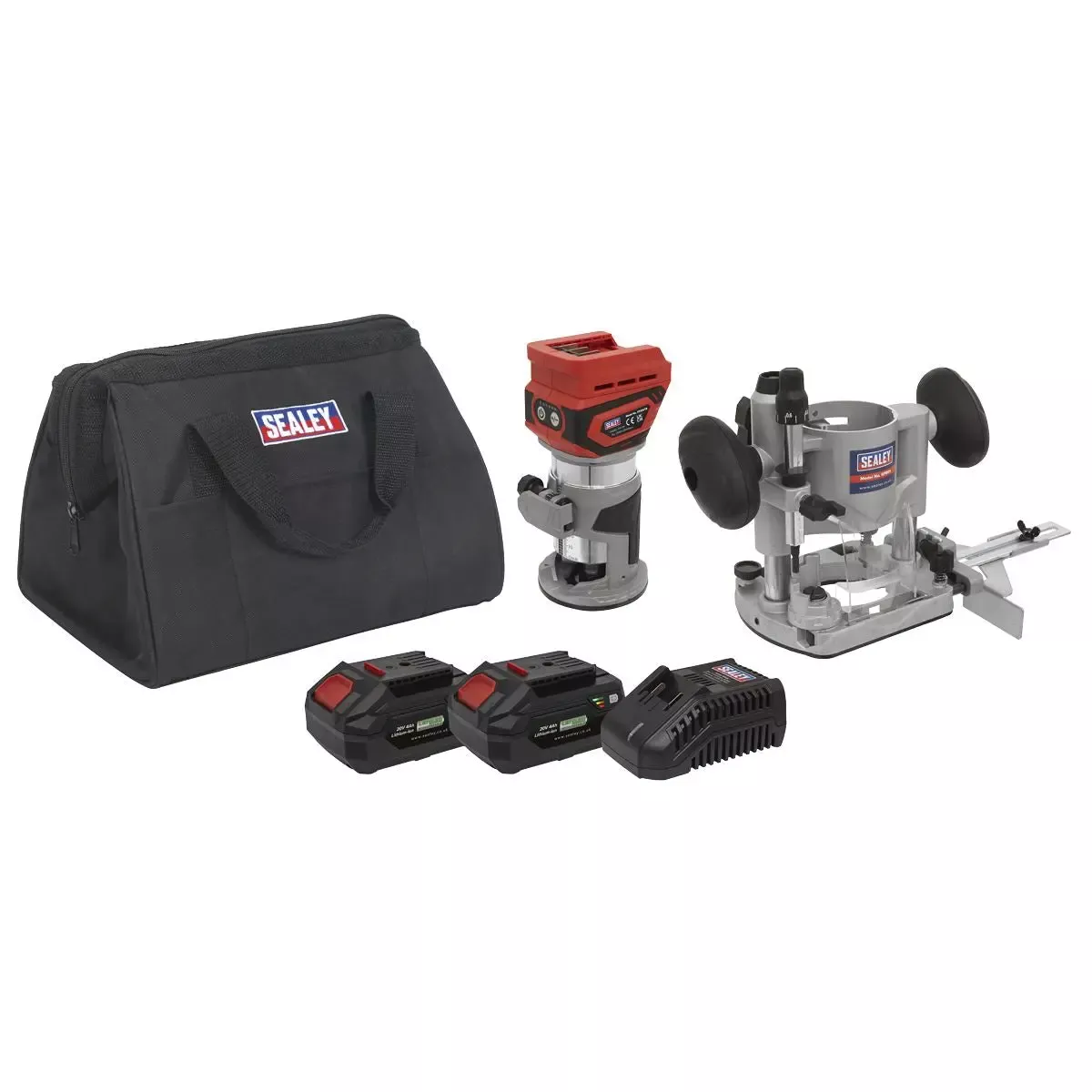 Sealey 20V SV20 Series Cordless Trimming Router Kit - 2 Batteries