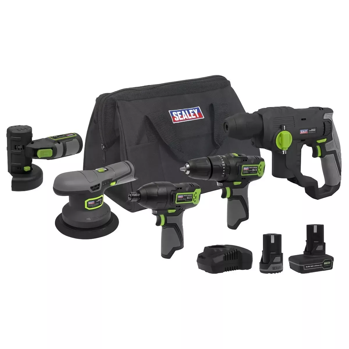 Sealey 5 x 10.8V SV10.8 Series Cordless Combo Kit - 2 Batteries