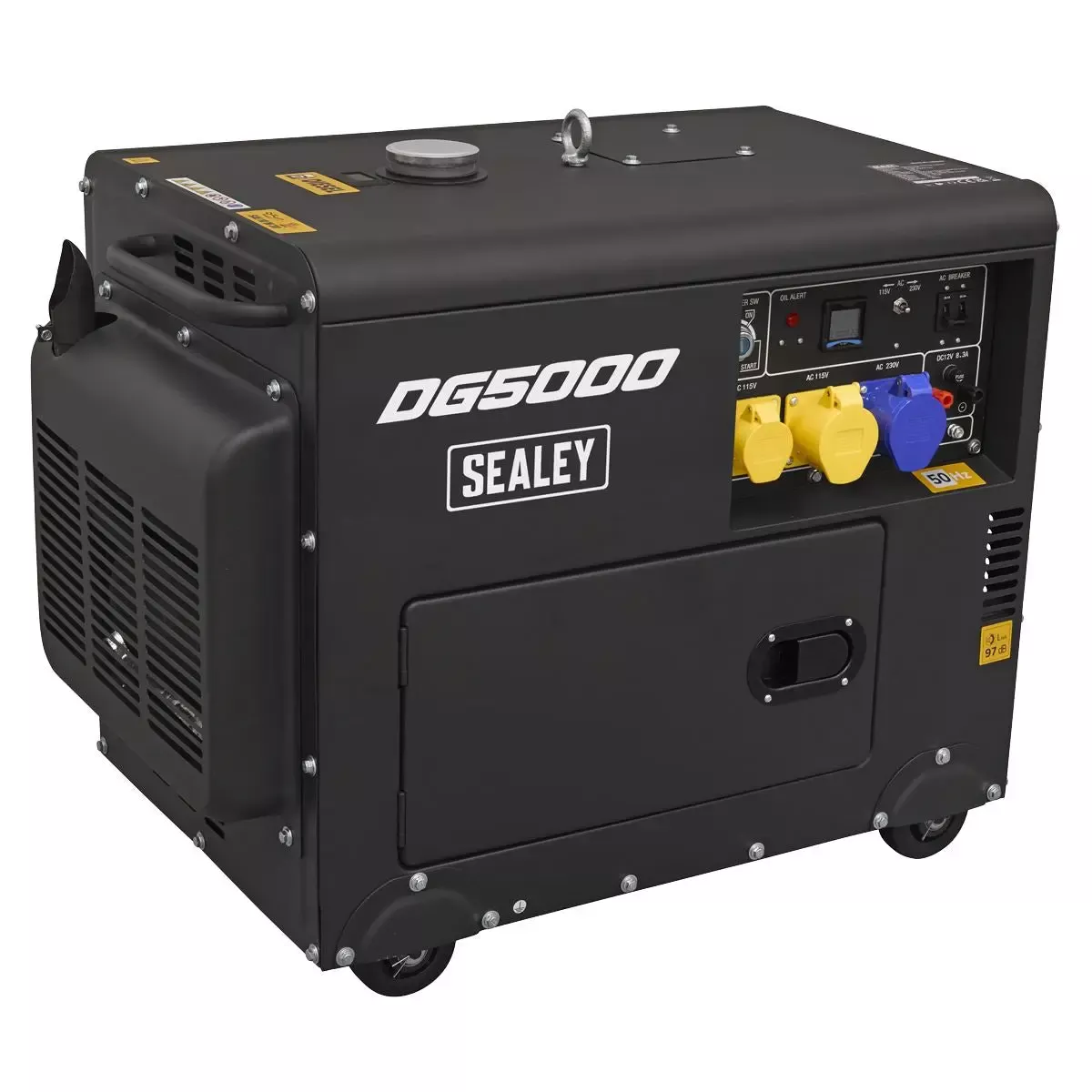 Sealey 5000W Diesel Generator 4-Stroke Engine 110/230V