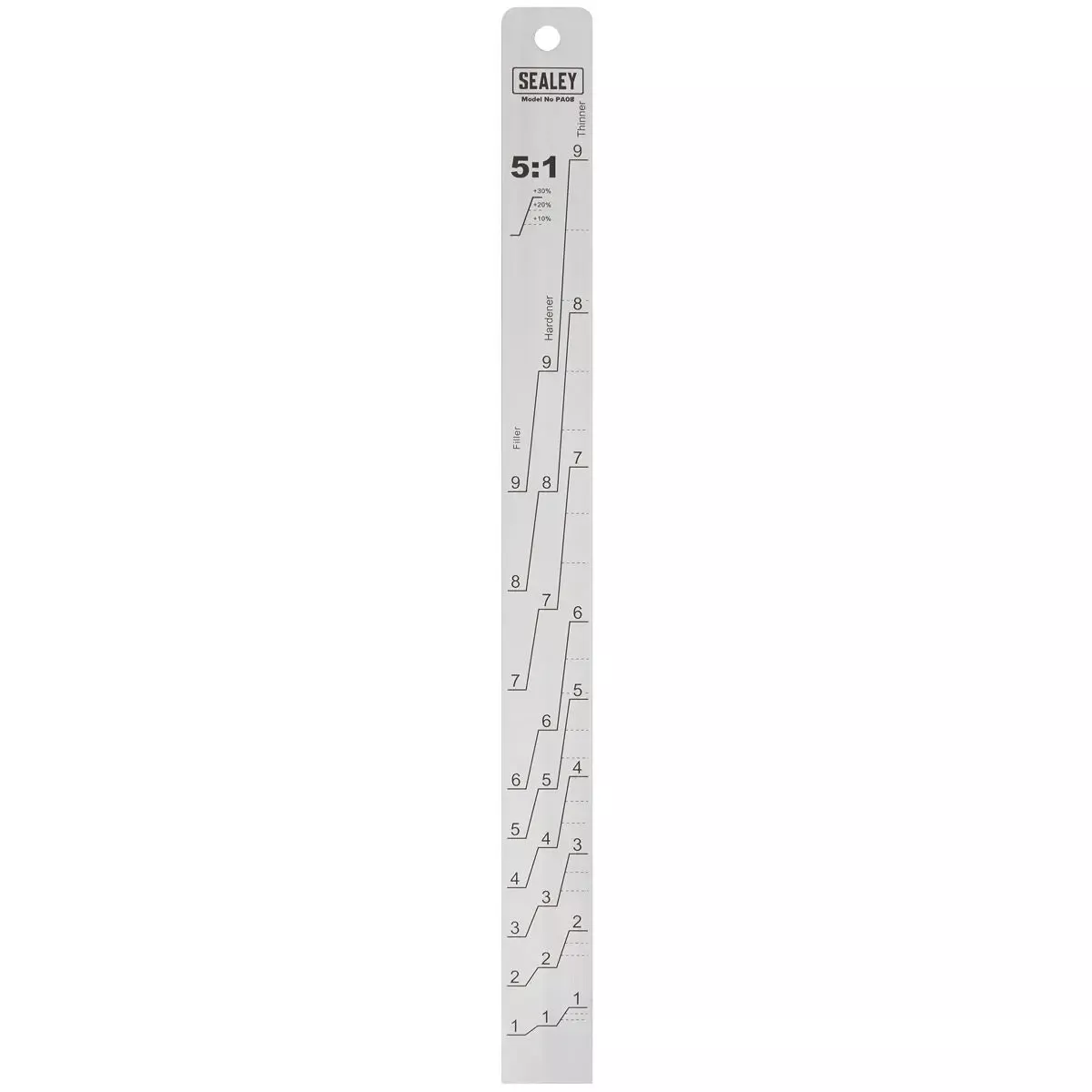 Sealey Aluminium Paint Measuring Stick 5:1/5:3
