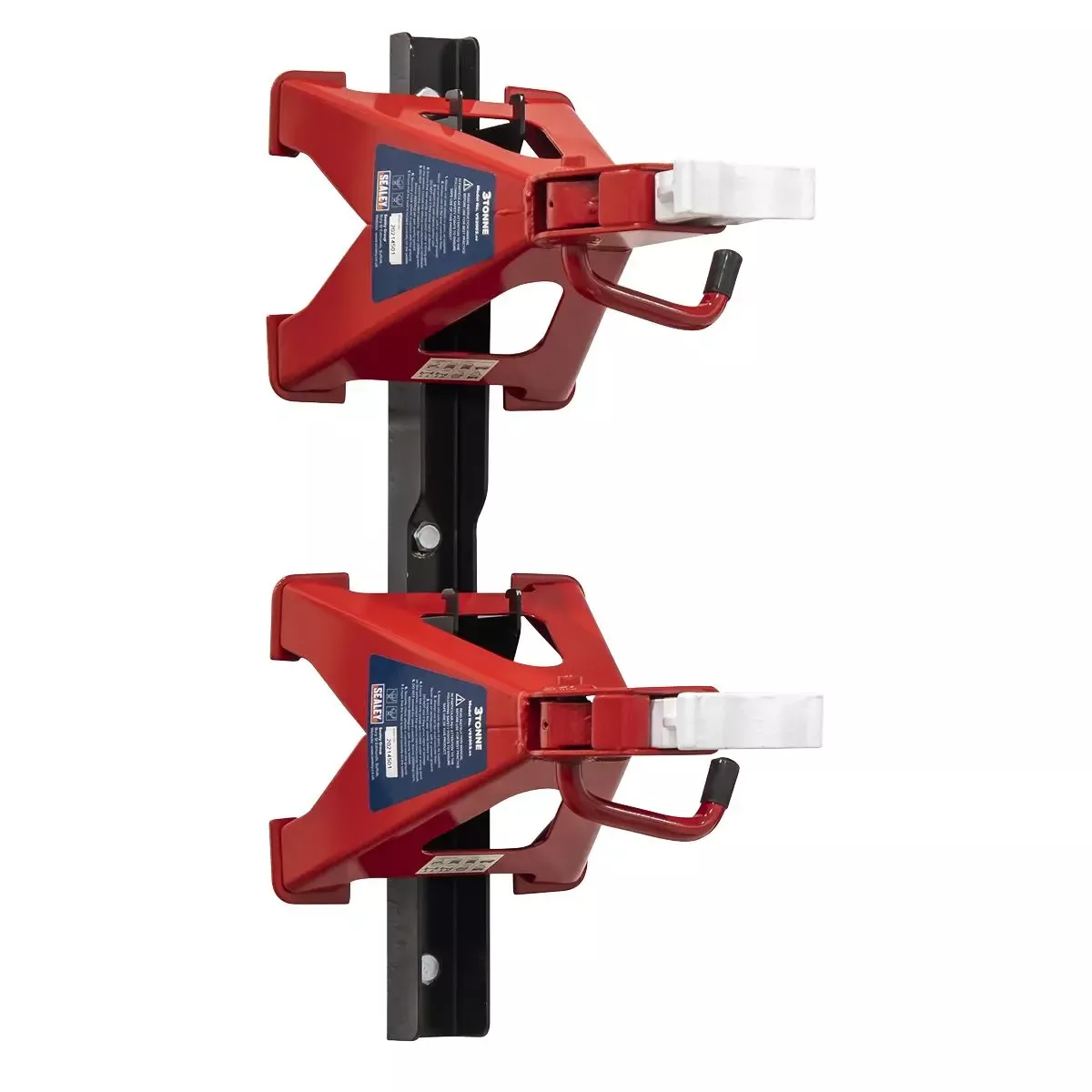 Sealey Axle Stand & Axle Stand Storage Rack Combo 3 Tonne