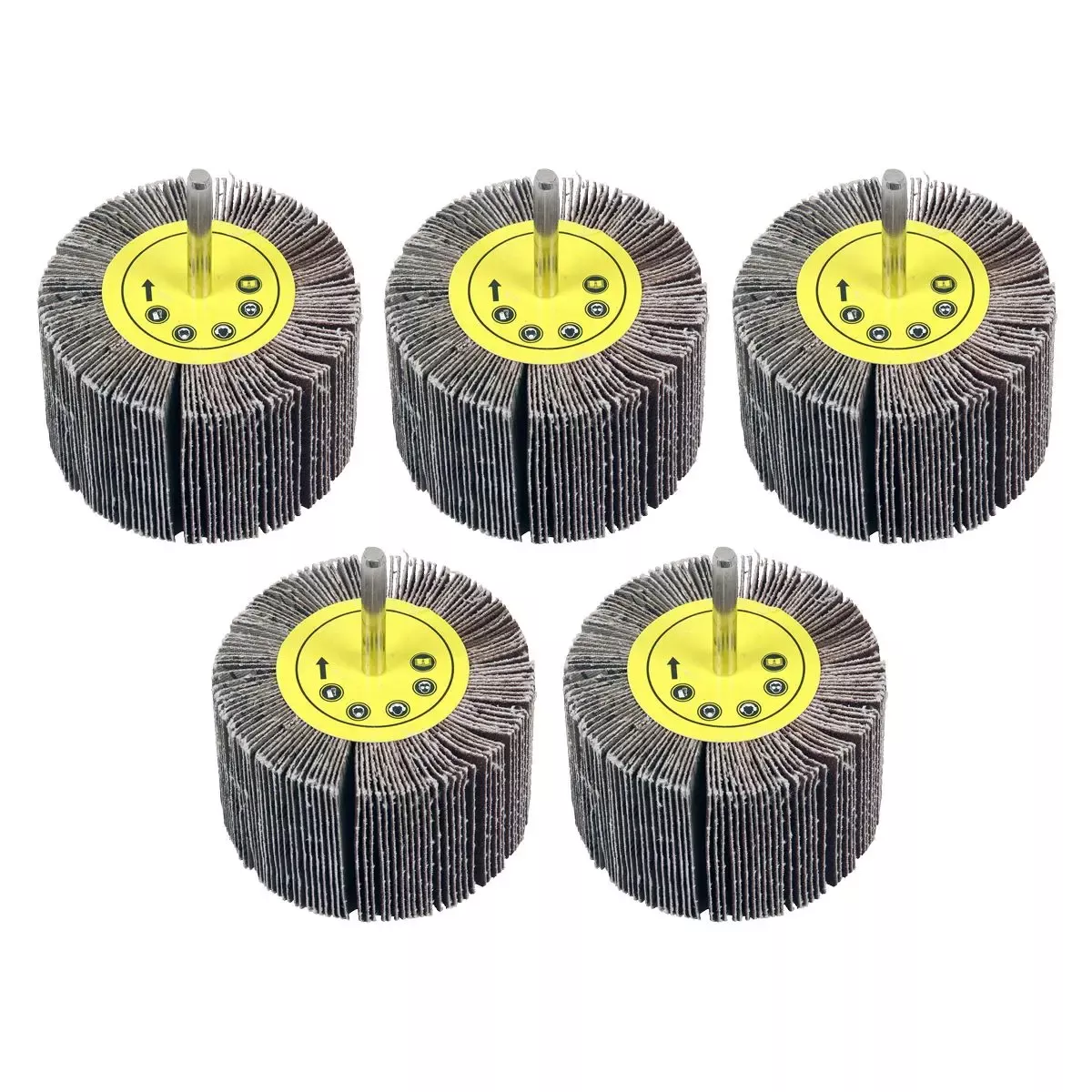 Sealey Flap Wheel Ø80 x 50mm 40Grit Ø6mm Shaft - Pack of 5