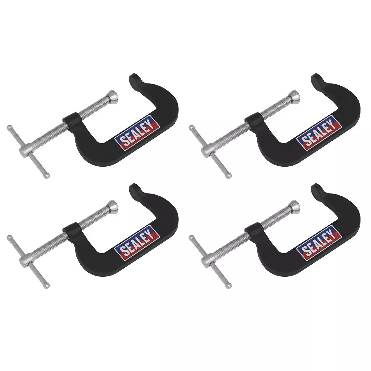 Sealey Junior C-Clamp 4pc Set - 51mm x 32mm