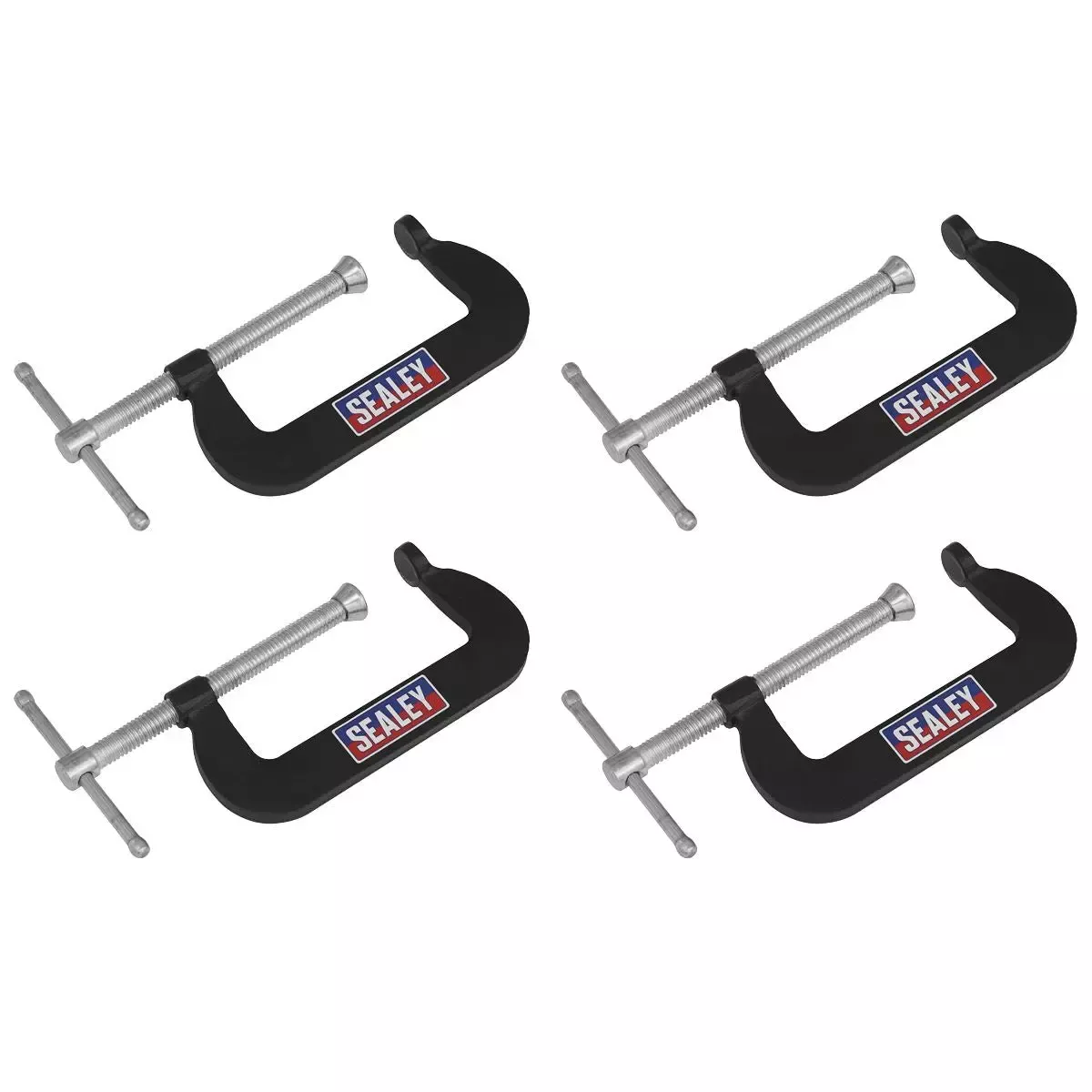 Sealey Junior C-Clamp 4pc Set - 76mm x 35mm