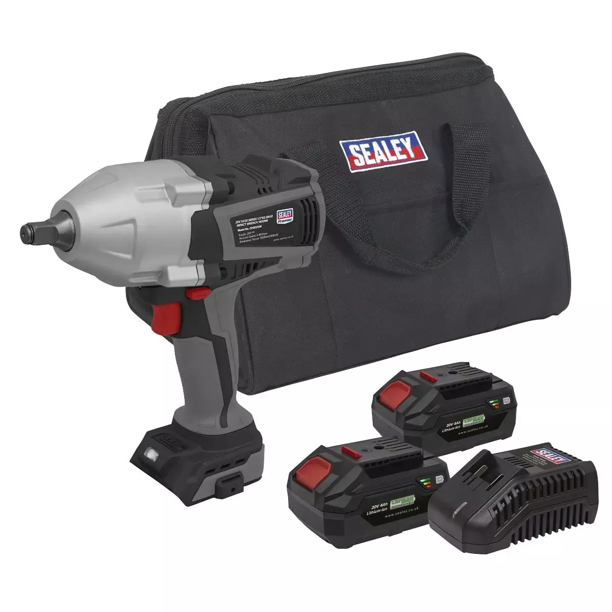 Sealey Premier Cordless Impact Wrench Kit 20V SV20 Series - 2 Batteries
