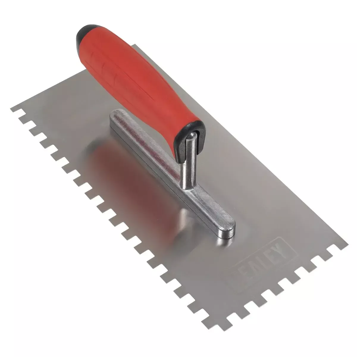 Sealey Stainless Steel 270mm Notched Trowel - Rubber Handle - 8mm
