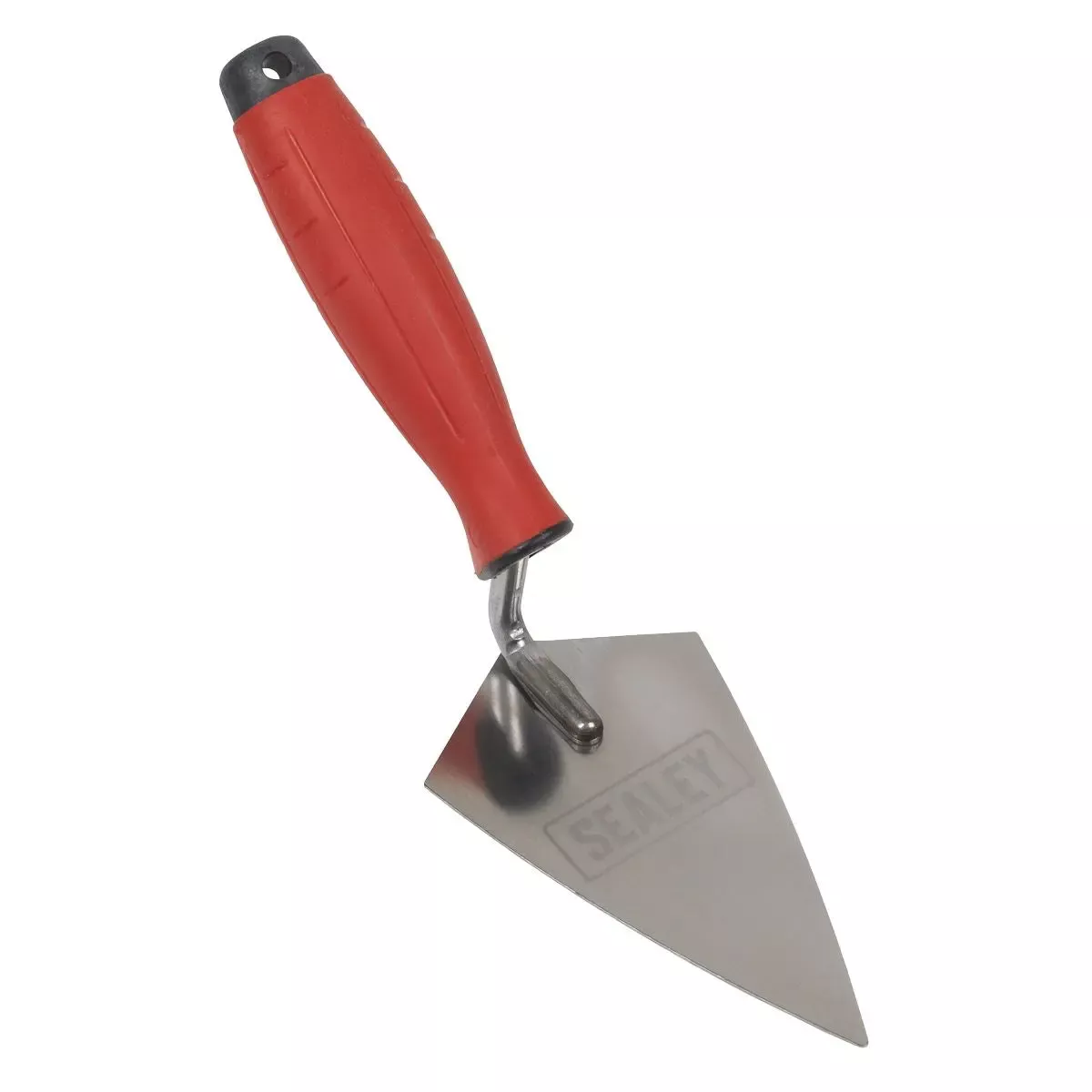 Sealey Stainless Steel Sharp Pointing Trowel - Rubber Handle - 140mm
