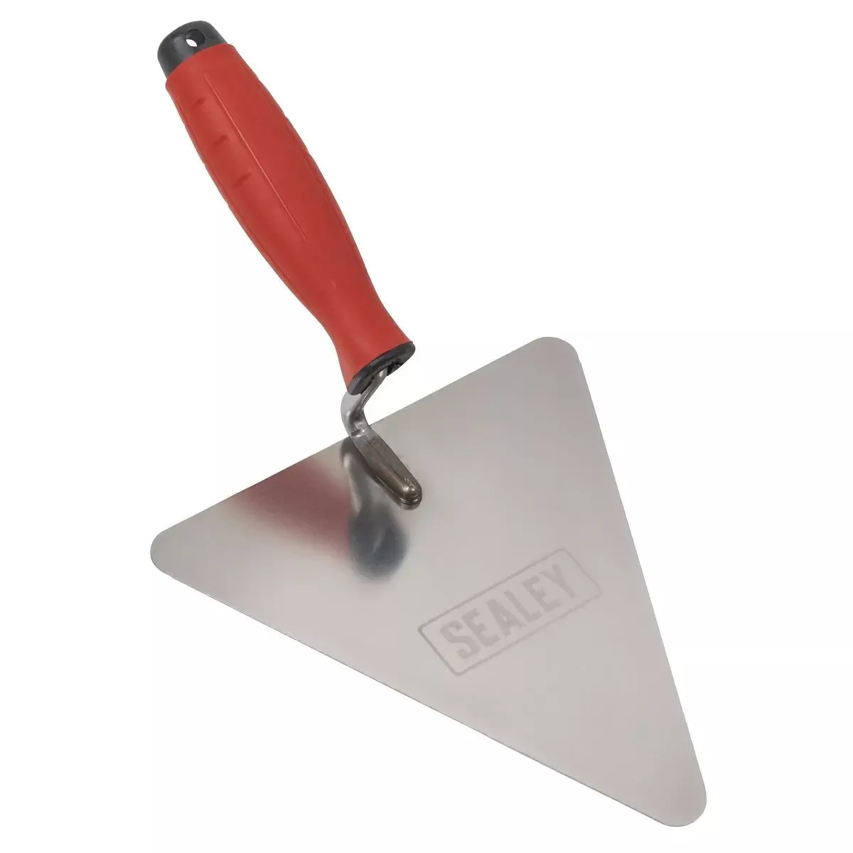 Sealey Stainless Steel Triangular Brick Trowel - Rubber Handle 180mm