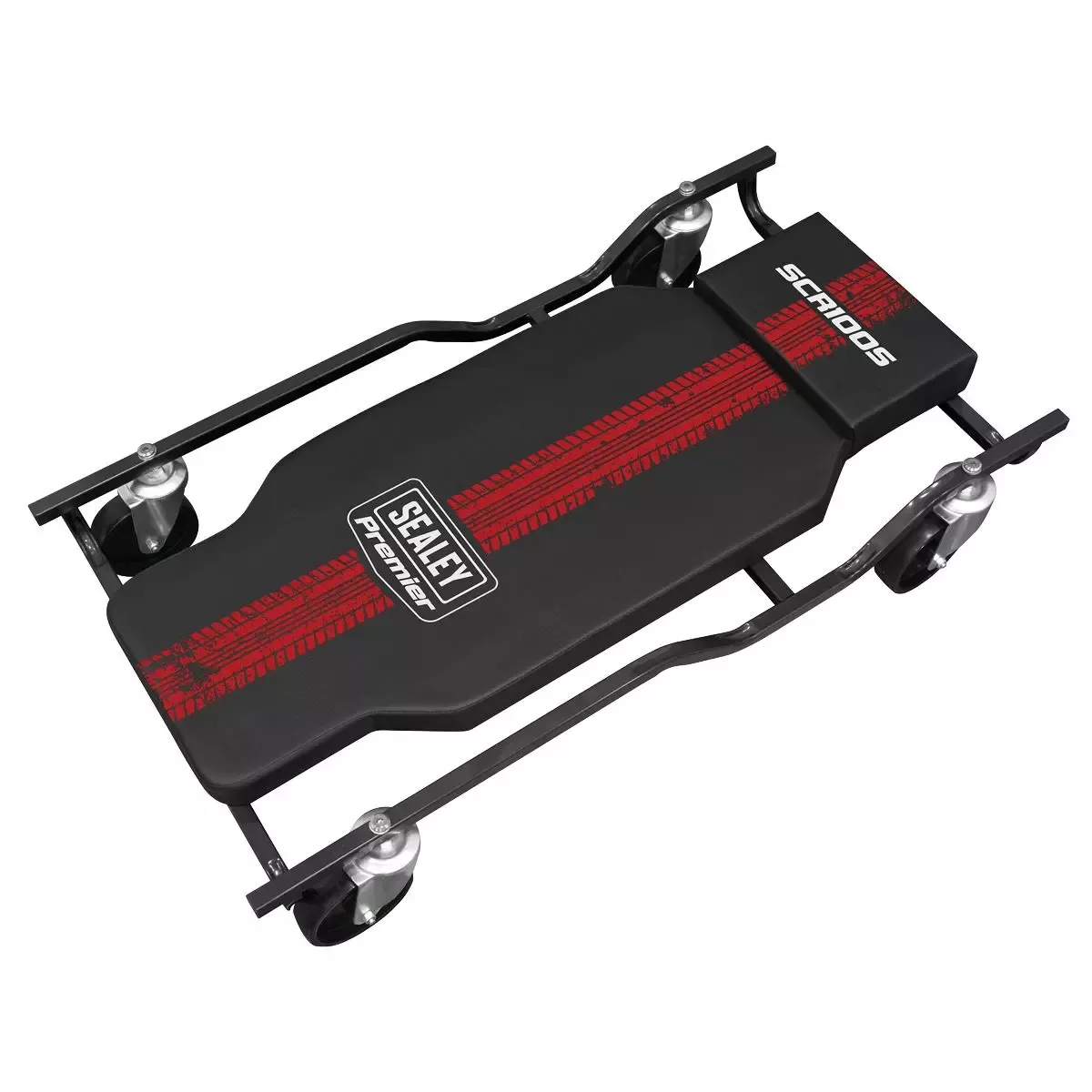 Sealey Steel Creeper with 4 Rough Ground Wheels
