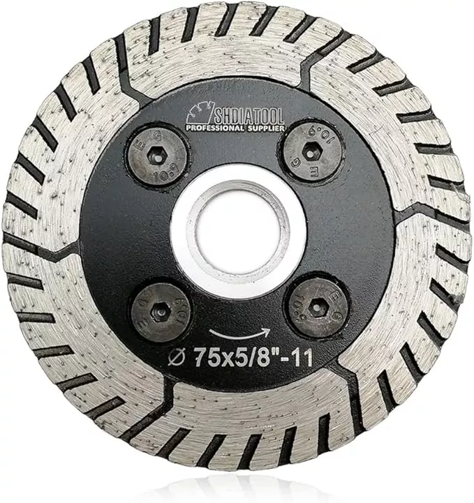SHDIATOOL 3 Inch Granite Turbo Cutting Blades Two-in-One Design Cut Grind Sharpen Marble Concrete and Bricks