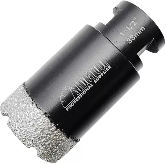 SHDIATOOL Diamond Core Drill Bits 1-1/2 Inch for Porcelain Ceramic Tile Marble Brick Vacuum Brazed Hole Saw 38mm