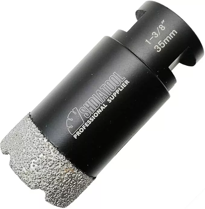 SHDIATOOL Diamond Core Drill Bits 1-3/8 Inch for Porcelain Ceramic Tile Marble Brick Vacuum Brazed Hole Saw 35mm