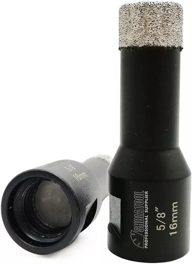 SHDIATOOL Diamond Drill Bits 5/8 Inch for Porcelain Ceramic Tile Marble Brick Core Cutter Hole Saw with 5/8"-11 Arbor(16mm) 2pieces