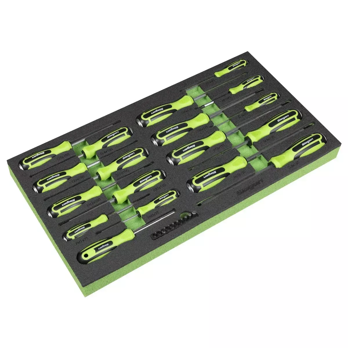 Siegen by Sealey Hammer-Thru Screwdriver, Bit Driver & Bit Set with Tool Tray 28pc