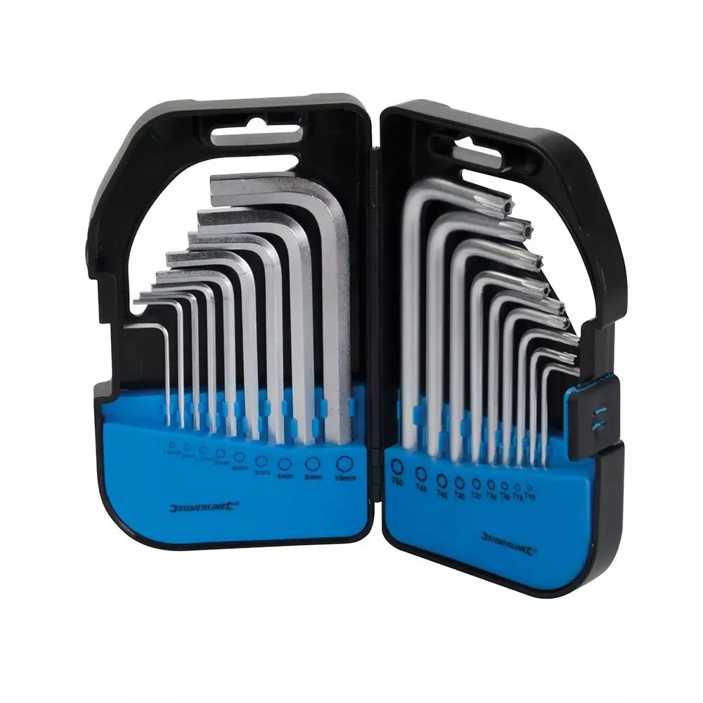 Silverline Hex / Trx Key Set 18pce 1.5-10mm T10-T50 341662