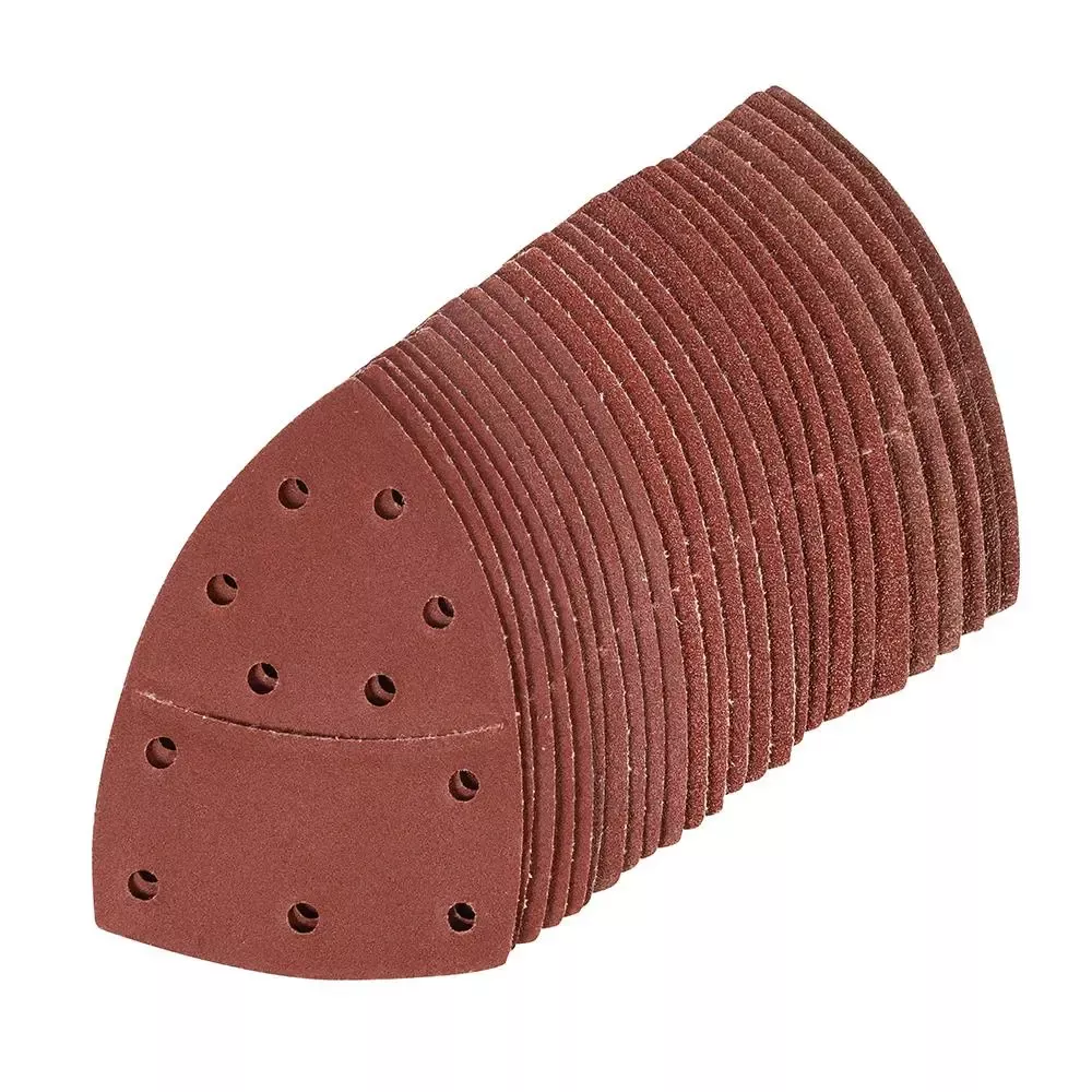 Silverline Hook & Loop Multi-Sander Sheets 102 x 62mm, 93mm 25pk 5 40, 60, 80, 120, 180 Grit 427816