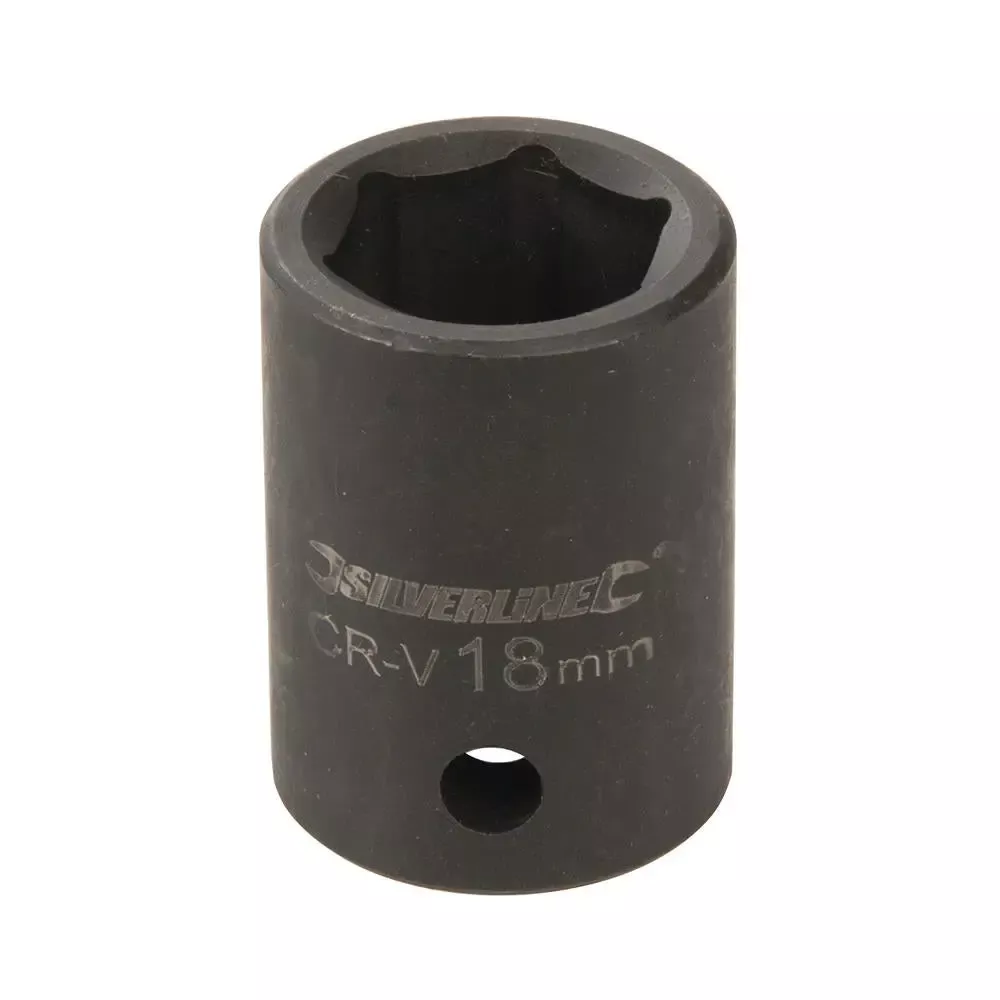 Silverline Impact Socket 1/2" Drive 6pt Metric 18mm 467682