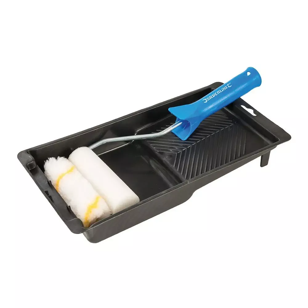 Silverline Mini Roller & Tray Set 100mm 947598