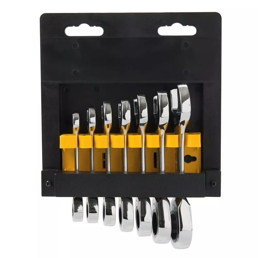 Silverline Stubby Ratchet Spanner Set 7pce 8 - 19mm 199916