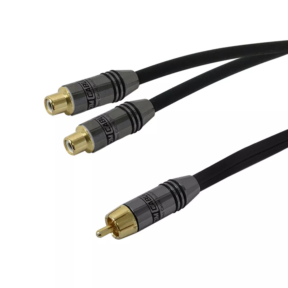 Single RCA Male to 2X RCA Female Audio CableFT4 - 6 ft