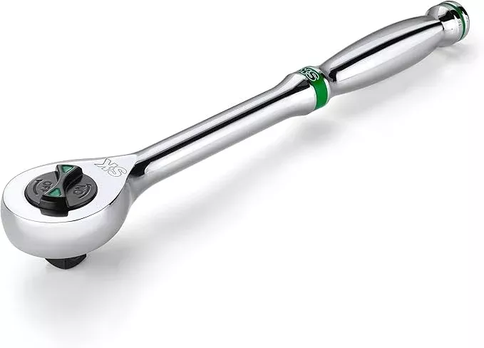 SK 3/8" Drive Ratchet Handle, 160-Position 2 Pawl Ratchet, Premium CR-V Construction, with Contoured Handle