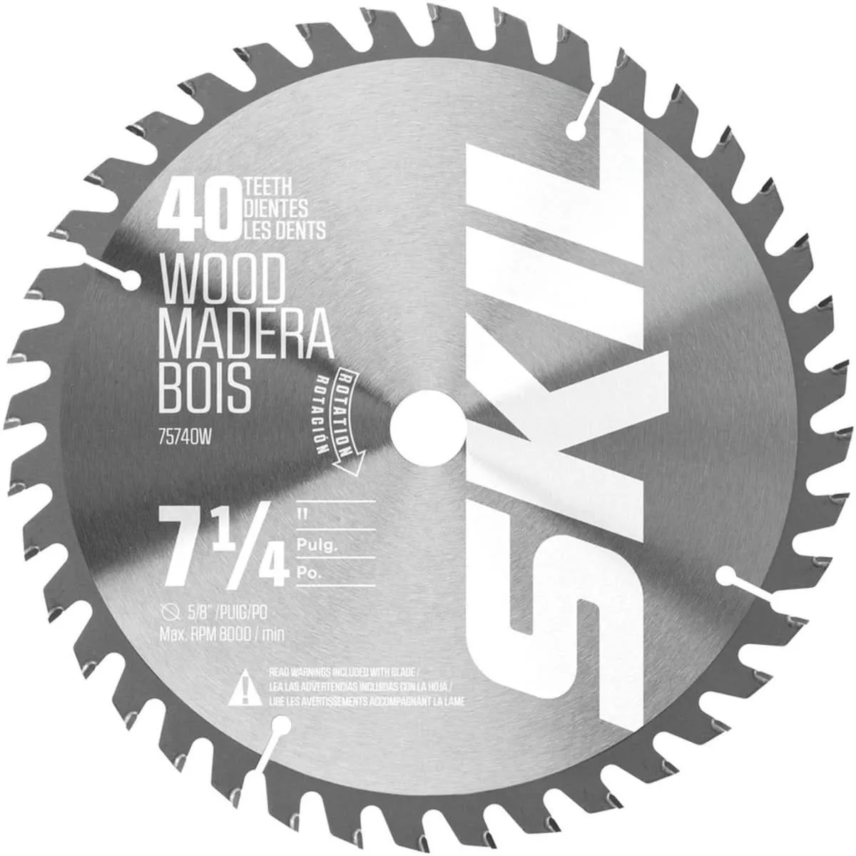 SKIL 75740W 7-1/4 In. 40 Tooth Carbide Circular Saw Blade