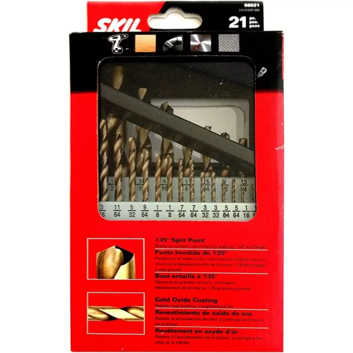 Skil 98021 21PC Gold Oxide Drill Set