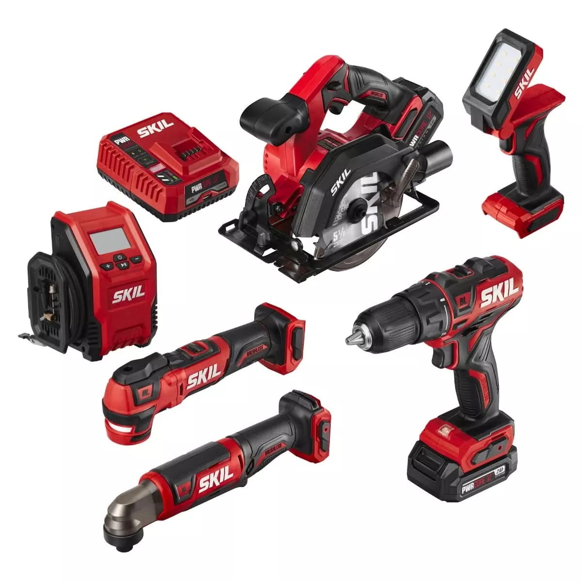 SKIL CB7434-21 CB7434-21PWR CORE 12 Brushless 6-Tool Combo Kit