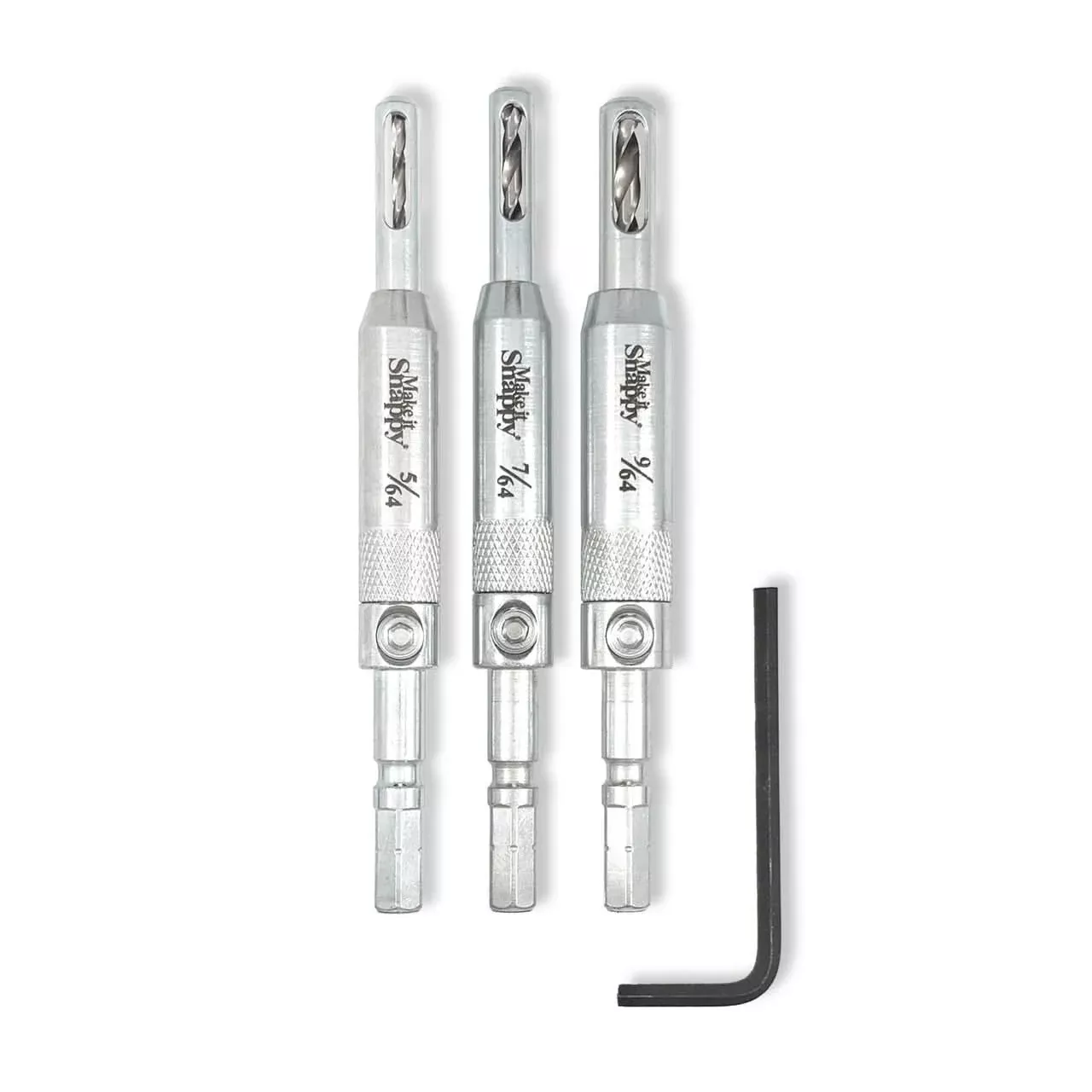 Snappy Tools 95300 3-Piece Self-Centering Hinge Bit Set with Festool Centrotec Shank