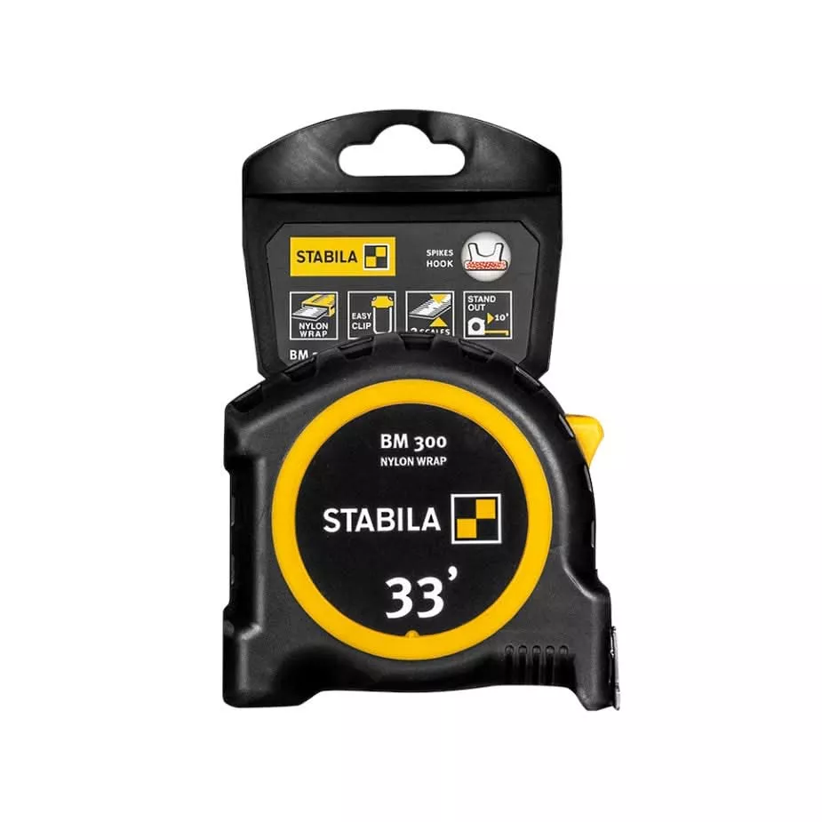 Stabila 30533 BM300 33' Nylon Wrap Tape Measure