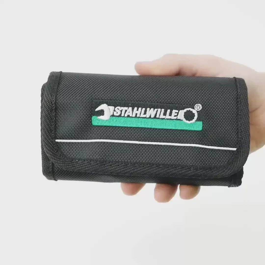 Stahlwille 12/15 ELECTRIC Small Double Open Ended Spanner Set, in Roll-up Wallet, 15 Pieces