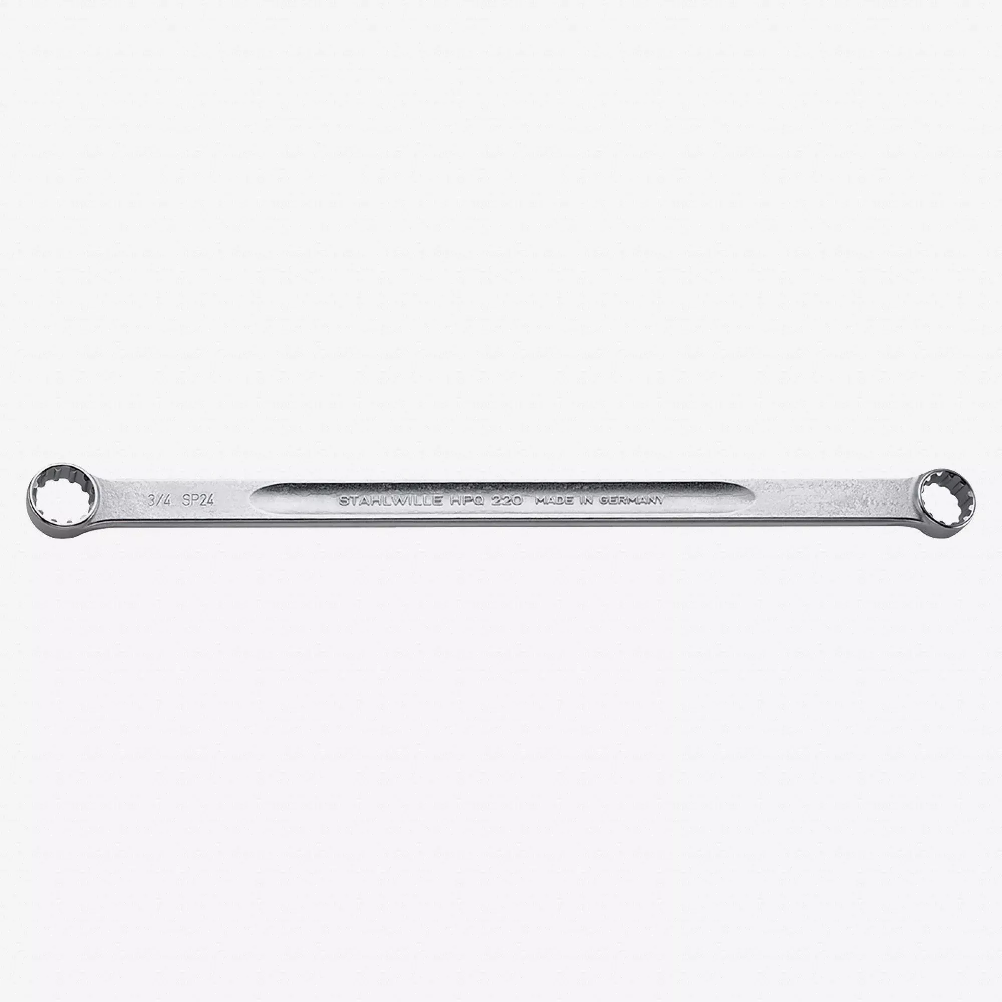 Stahlwille 220a Double Ended Ring Spanner, Extra Long 15 Deg. Offset, 11/16" x 3/4"