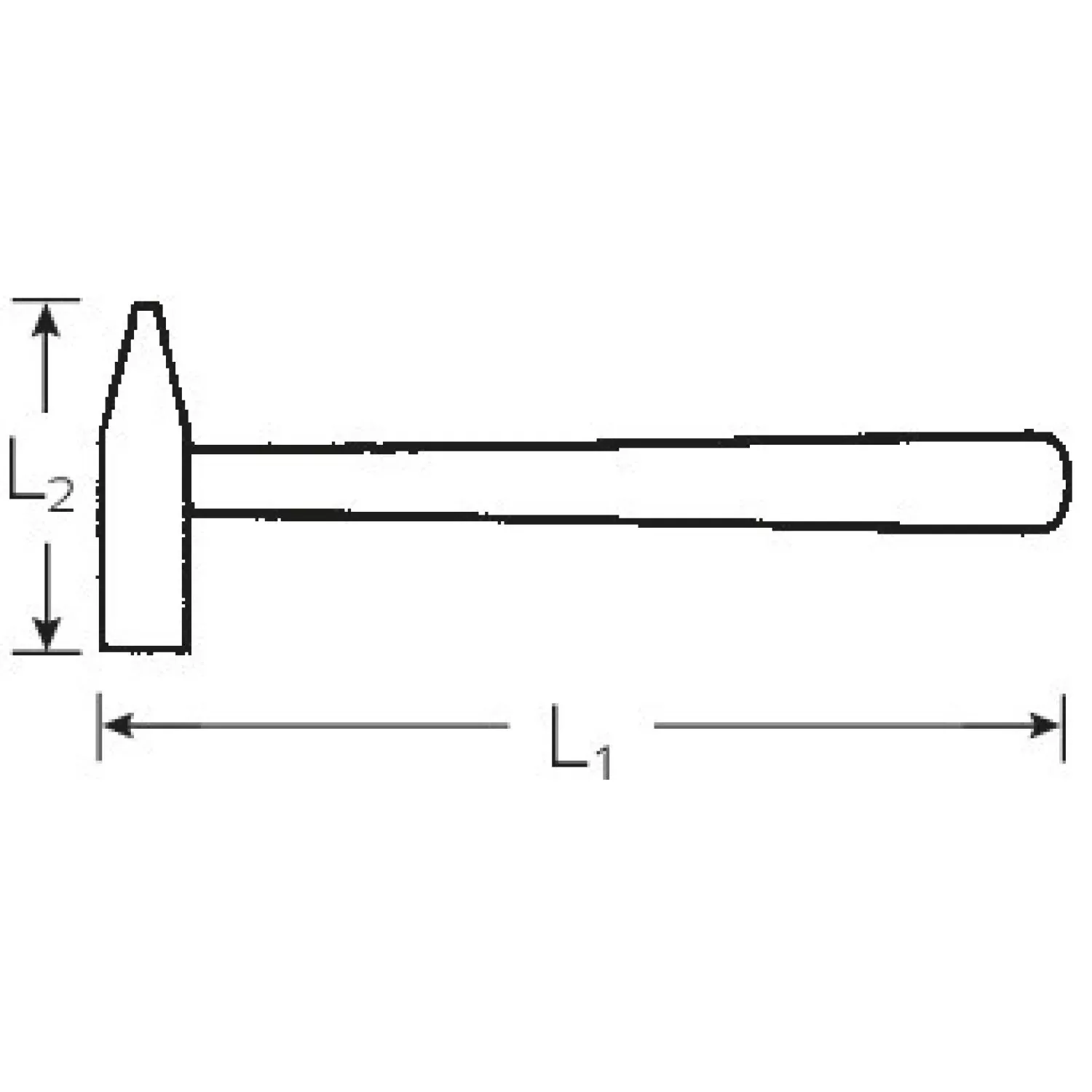 Stahlwille 70120002 Engineering Ball-Peen Hammer w/ Ash Handle, 320 mm x 99 mm
